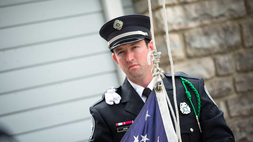 Photo of man in Ceremonial Corps